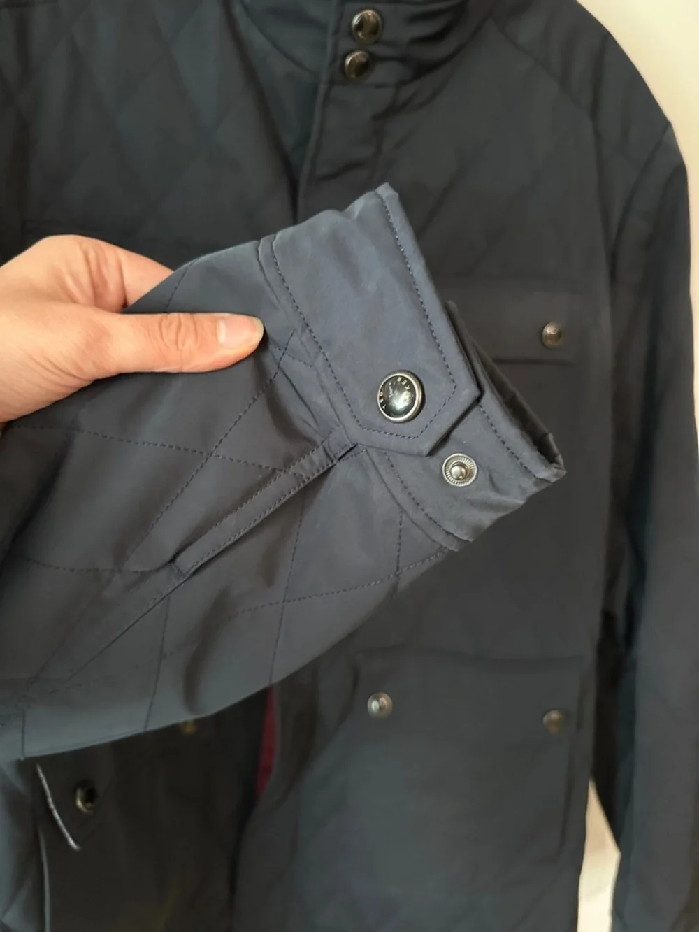 Ted Baker Men's Size 7 XL Quilted Blue Jacket - Lightweight Casual Coat, Nylon